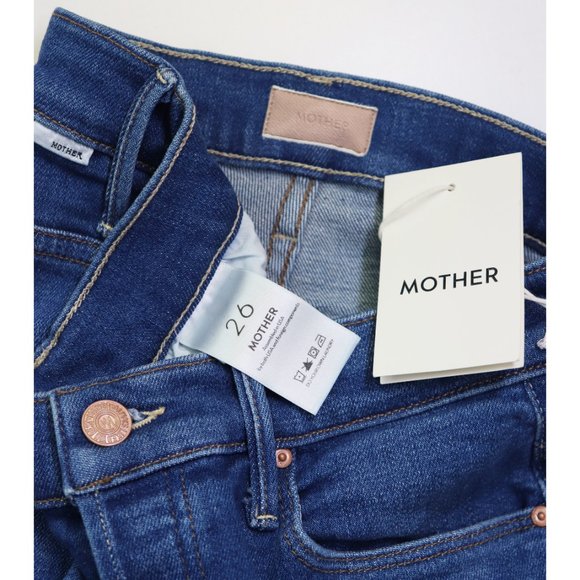 NWT Mother The Super Stunner Ankle Jeans Heart Print Pocket Double Vision 26 - Picture 5 of 8